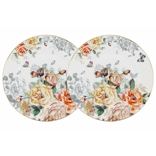 Набор закусочных тарелок Розамунда, белый, 20,5 см. 2 шт. Primavera