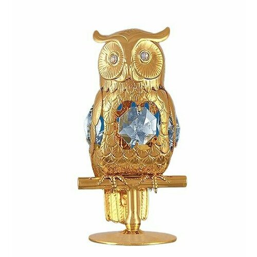Сувенир с кристаллами Swarovski 4373 Фигурка Сова на подставке 4*4*8см