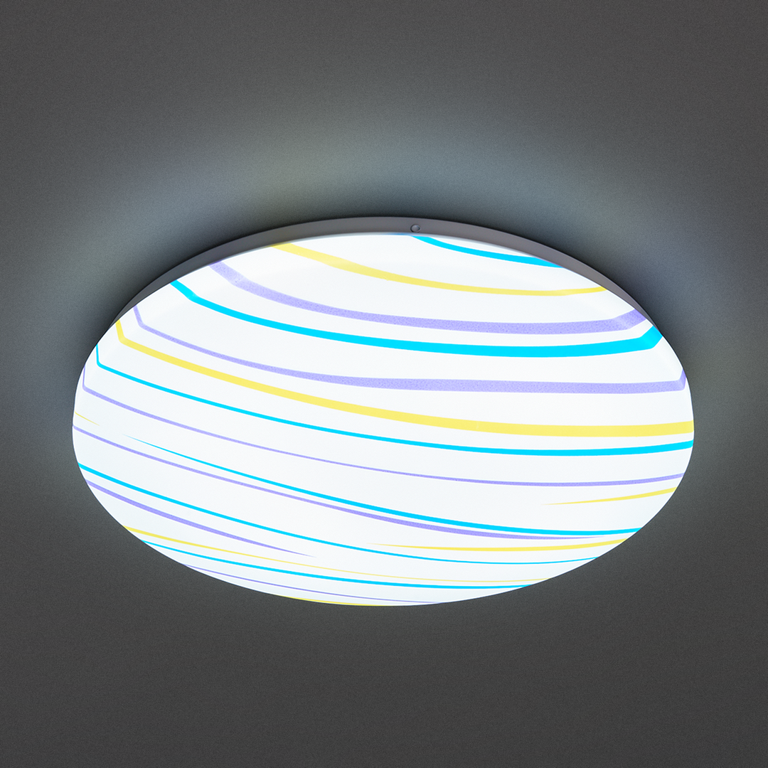 Светильник настенно-потолочный светодиодный Lumin Arte Rio C16LLW36W, 18 м², холодный белый свет, цвет белый - фотография № 1