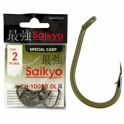фото Крючки saikyo kh-10098 clever carp ol №2 (10 шт.) kh-10098ol2-10