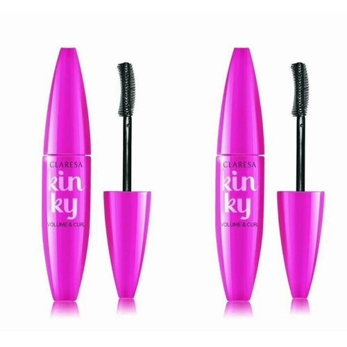 CLARESA Тушь для ресниц Kinky Объём и подкручивание, 12 мл, 2 штуки
