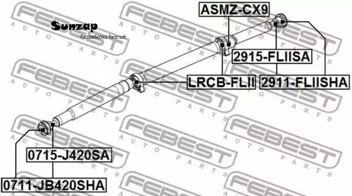 FEBEST LRCBFLII LRCB-FLII_опора подвесная!\ Land Rover Freelander 2 06>