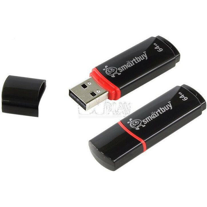 Флешка SmartBuy Crown USB 2.0 64 ГБ, 1 шт, черный — фото 1