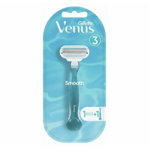 Бритва женская Venus Smooth с 1 сменной кассетой, 1 шт