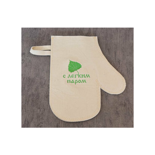 Рукавица для бани белая 