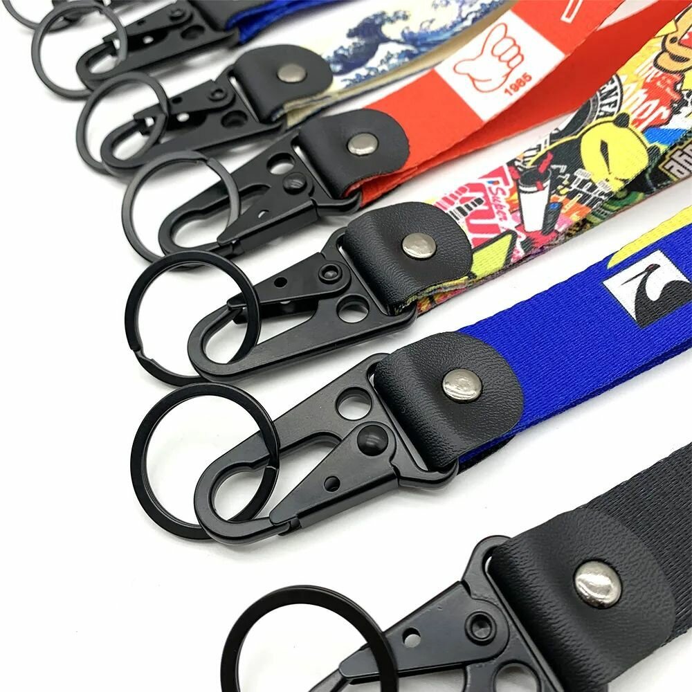 Брелок тканевый для ключей с металлическим карабином RED LINE — фото 1