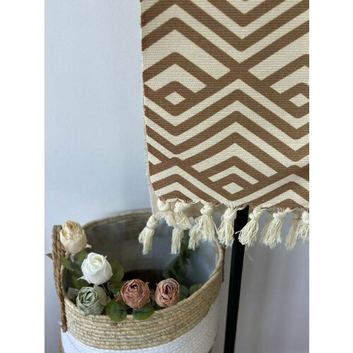 Льняной палас с кисточками 120/180 SEA HOME