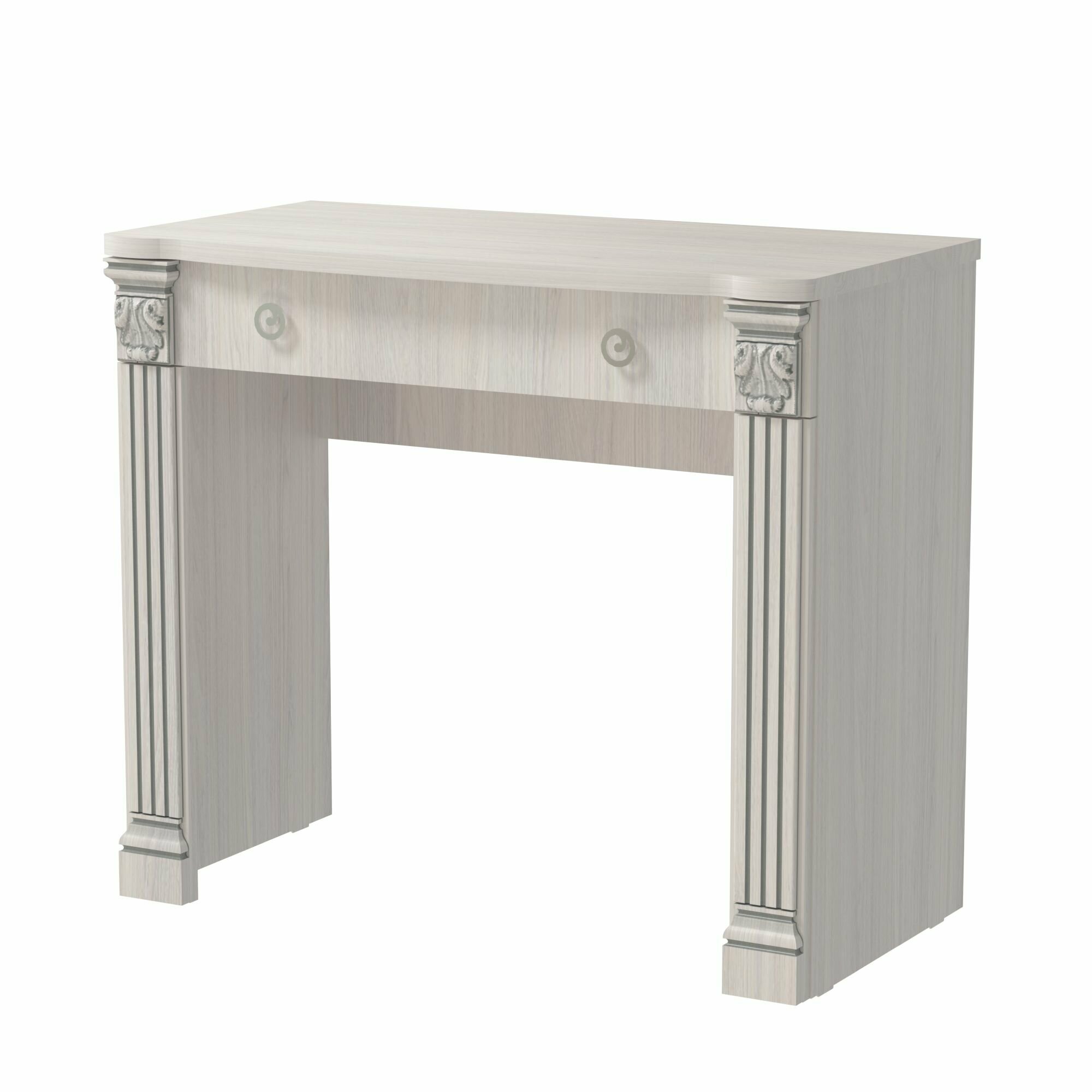 фото Стол туалетный Ольга-1Н от Фант-Мебель, Белый экспо/Ясень светлый