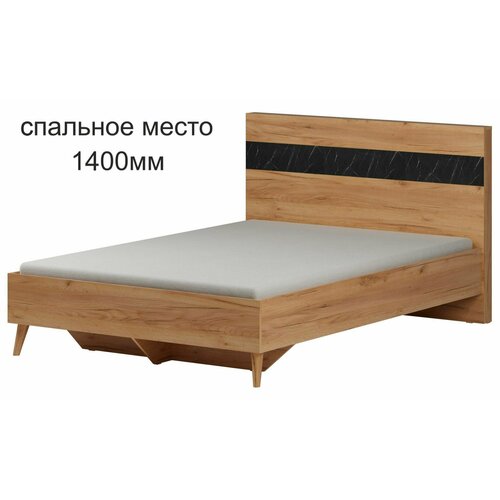 Кровать двуспальная ОЛЬГА-4 140х200 см фанерное основание Фант-Мебель Дуб золотистыйКреатель 11520₽