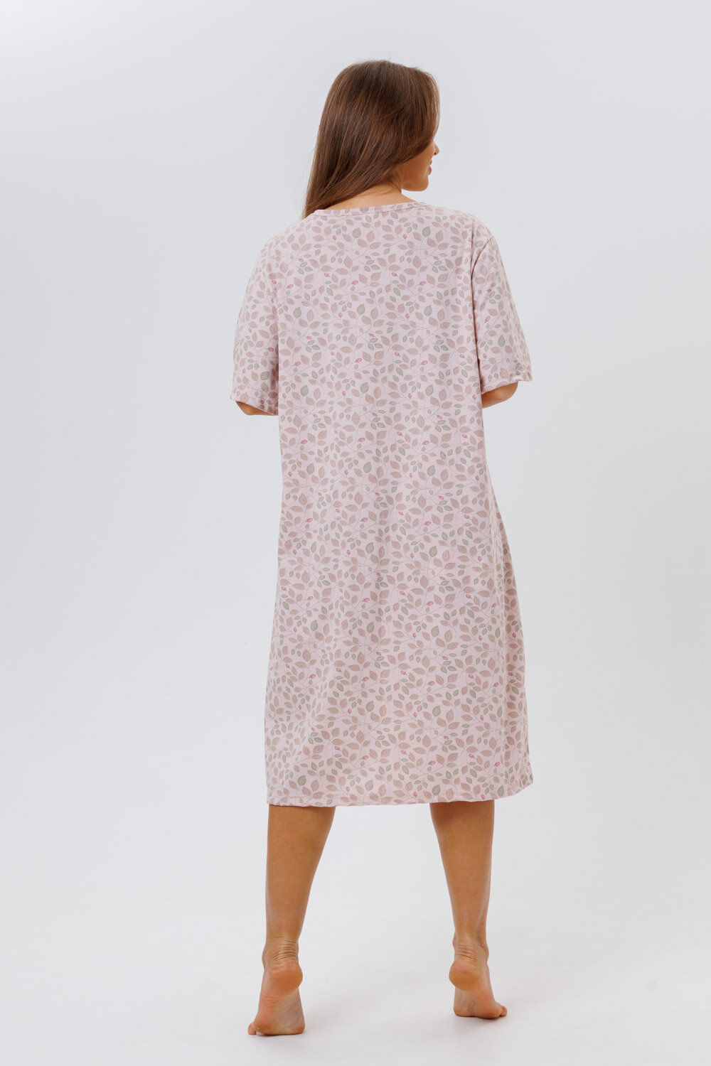 Сорочка Modellini, размер 58, розовый, бежевый - фотография № 9