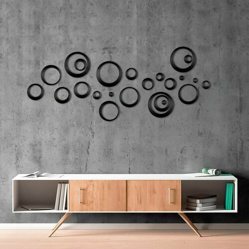 Зеркальные наклейки для интерьера Круги