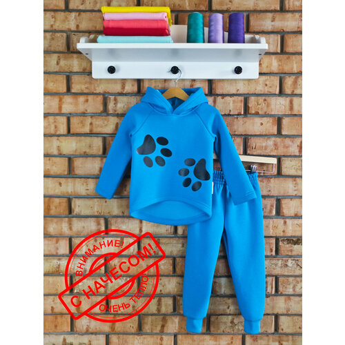 Комплект одежды BabyMaya, худи и брюки, размер 32/122, бирюзовый