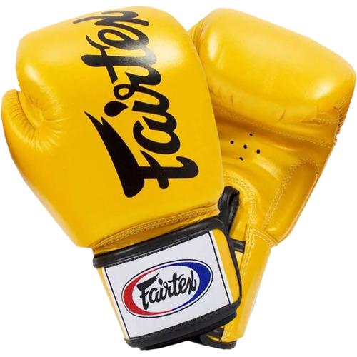 Боксерские перчатки Fairtex BGV19 Tight Fit Deluxe Yellow. 16oz