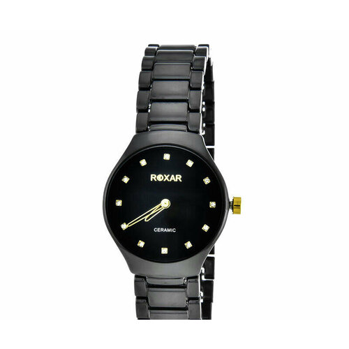 Наручные часы Roxar, черный, серый наручные часы roxar roxar часы наручные керамика lmc001 009 серый