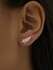 Серьги пусеты MIESTILO, серебро, 925 проба, родирование, фианит
