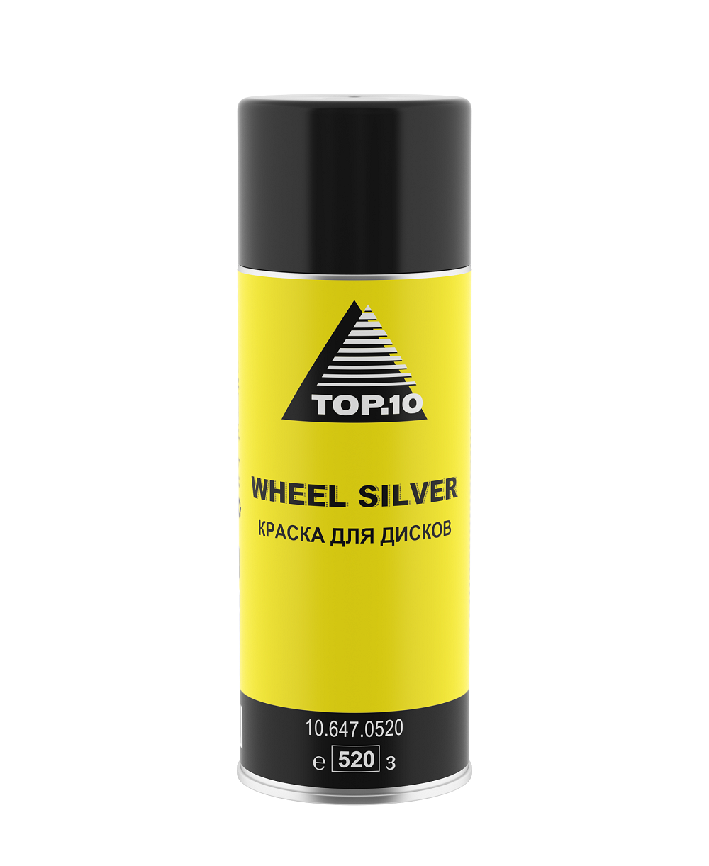 фото Краска для колёсных дисков TOP10 WHEEL SILVER (520 мл)