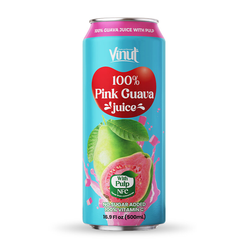 VINUT 100% PINK GUAVA with PULP (Розовая Гуава с Мякотью) 0,5л 6шт