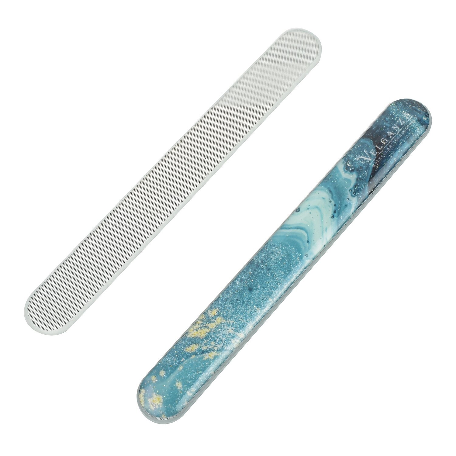 Пилка стеклянная Velganza с эффектом ламинирования ногтей, длина 12 см, море