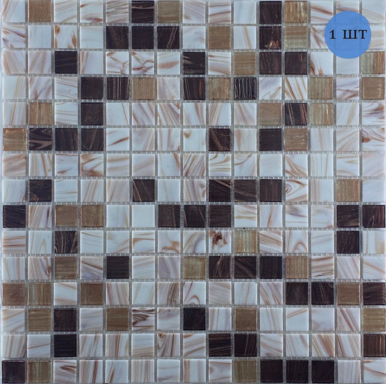 Мозаика (стекло) NS mosaic MIX6 32,7x32,7 см 1 шт (0,107м²)