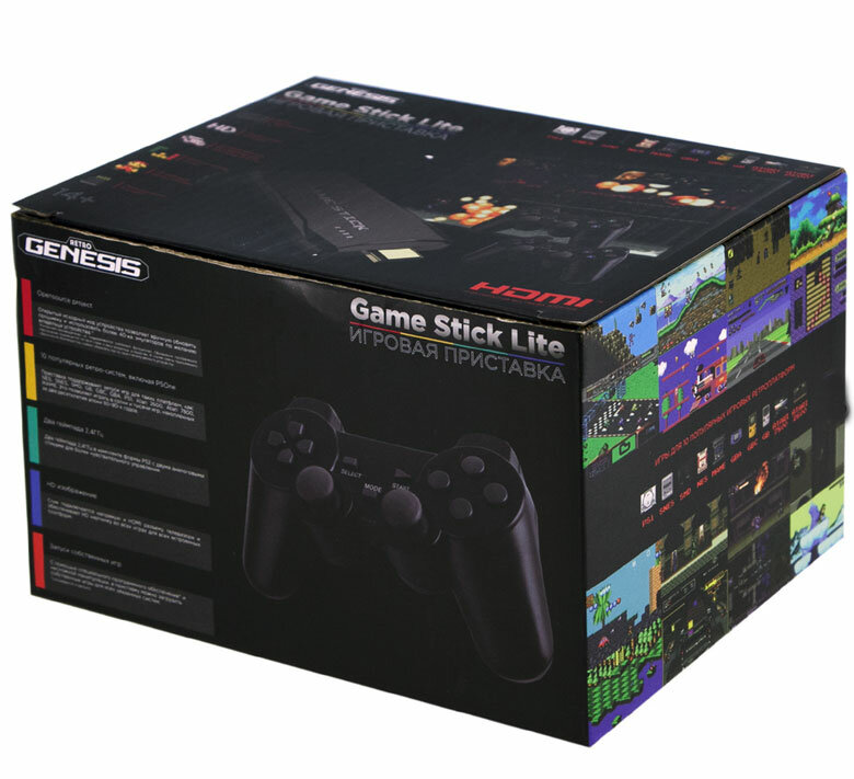 Игровая приставка Retro Genesis GameStick Lite (64Gb, 11500 игр, PS1, NES, SMD, SNES и др.)