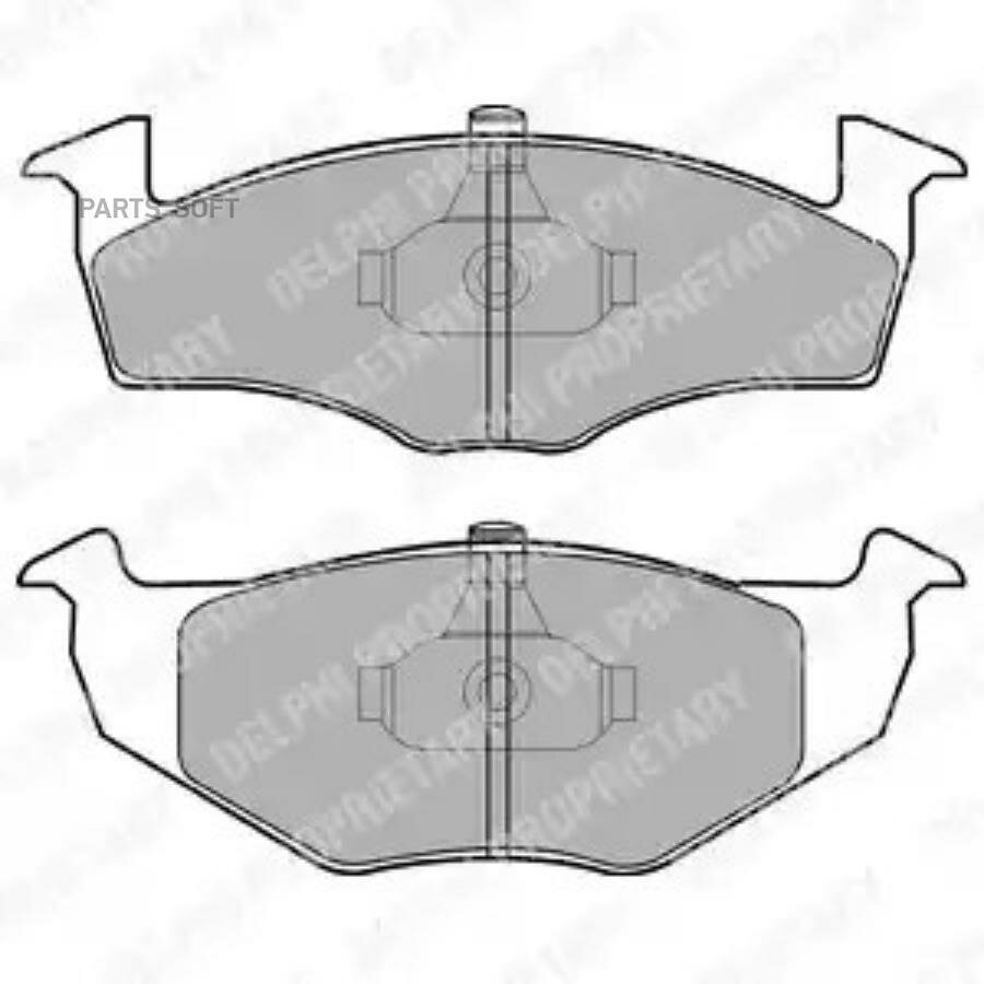 [Lp1601] Delphi Колодки Тормозные ПередниеКомплект На Ось Delphi арт. LP1601