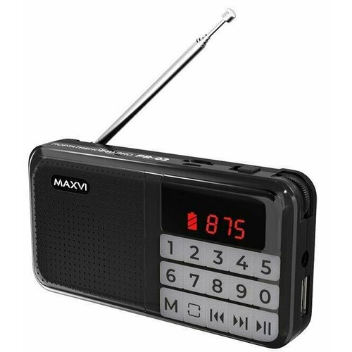 Радиоприемник Maxvi PR-02 Черный