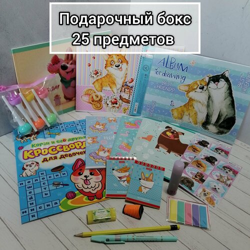 Подарочный канцелярский бокс, 25 предметов