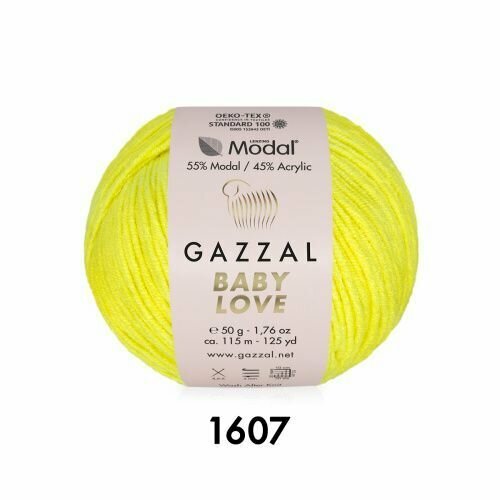 Пряжа Baby Love Gazzal (1607), 50 г, 115 м, 55% модал, 45% акрил (2 шт.)