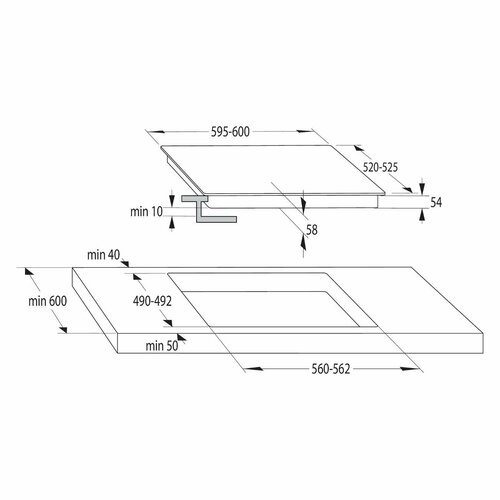 Встраиваемая индукционная панель независимая Hisense HI6401BSC 10799900₽