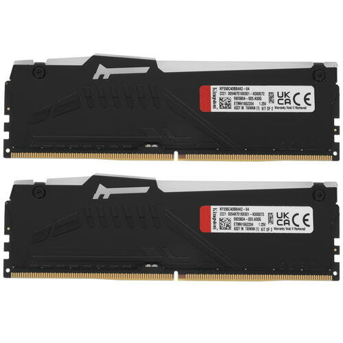 Оперативная память Kingston FURY Beast Black RGB CL40 (Kit of 2) DDR 5 DIMM 64Gb 5600Mhz (KF556C40BBAK2-64) - фото №10