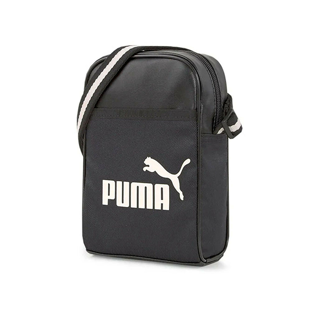Сумка кросс-боди PUMA Campus Compact Portable, фактура гладкая, черный