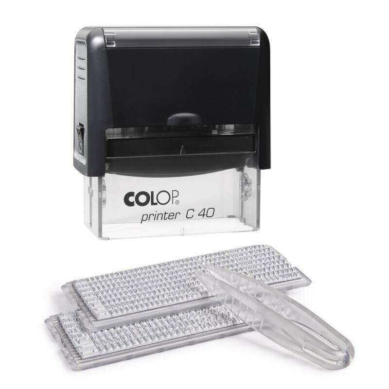 Штамп самонаборный Colop Printer C40-Set-F (59х23мм 6/4 строки съемная рамка текст)