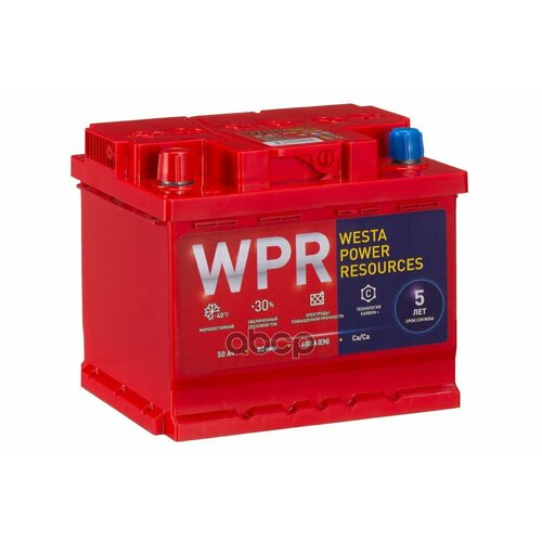 Аккумулятор 6Ст-50Vl 50Ah 480A 207Х175х175 Полярность 1 WPR battery арт. 550105310