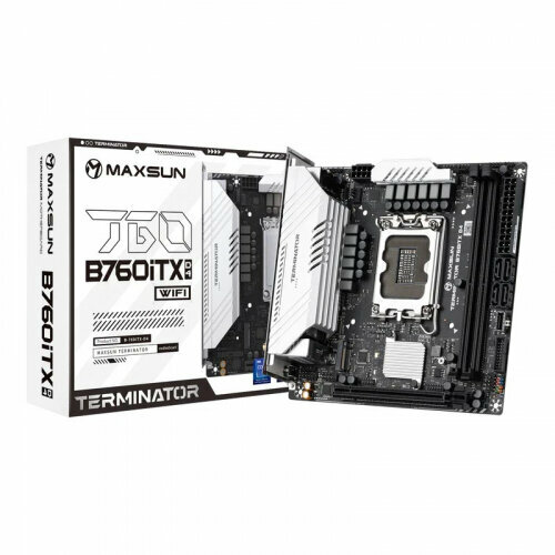 Материнская плата Maxsun TERMINATOR B760ITX D4 WIFI LGA1700 MINI-ITX 1517500₽