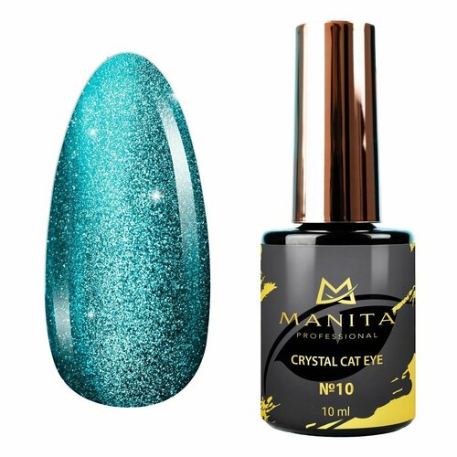 Гель-лак Manita Professional Гель-лак для ногтей с эффектом кошачьего глаза / Crystal Cat Eye №10, 10 мл