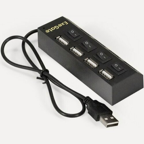 Изображение товара Разветвитель USB Exegate DUB-42SW USB2.0 4порт. черный