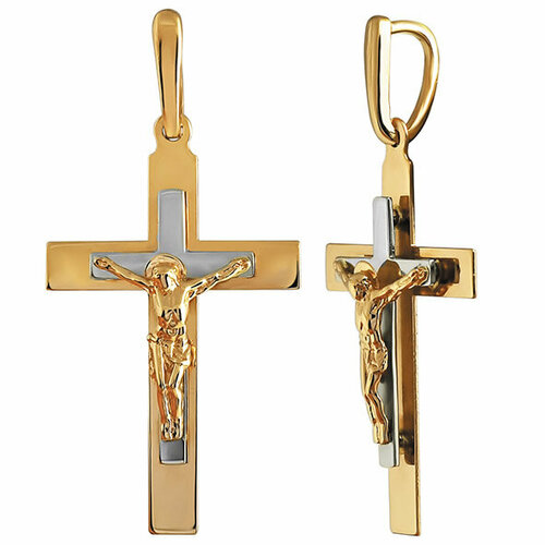 фото Подвеска золотая подкова, красное золото, 585 проба