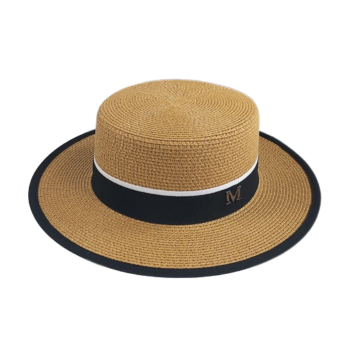 Шляпа , размер 56-58, коричневый соломенная шляпа канотье carolon бежевый с атласной лентой 56 59 размер