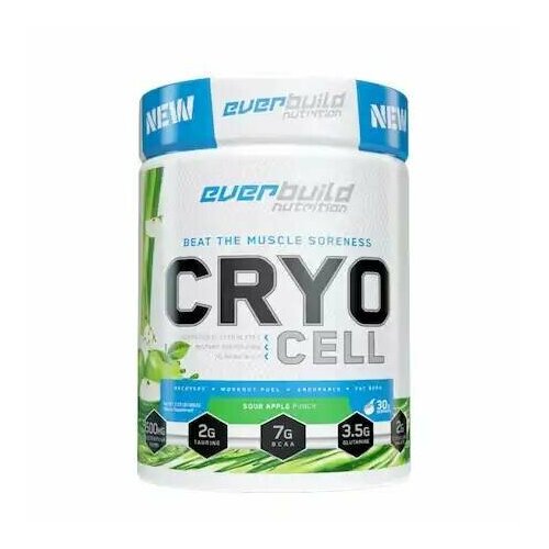 Everbuild Nutrition, CRYO CELL BCAA 8:1:1 486г (30 порций) sour apple punch