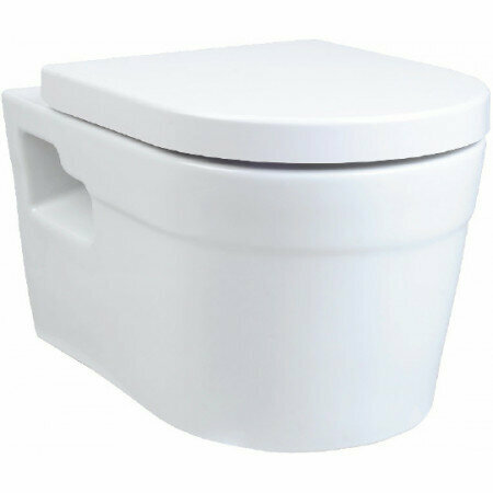 Унитаз подвесной Creo Ceramique PROJECT 360х530х360 в комплекте с сиденьем микролифт, белый, PR1100N