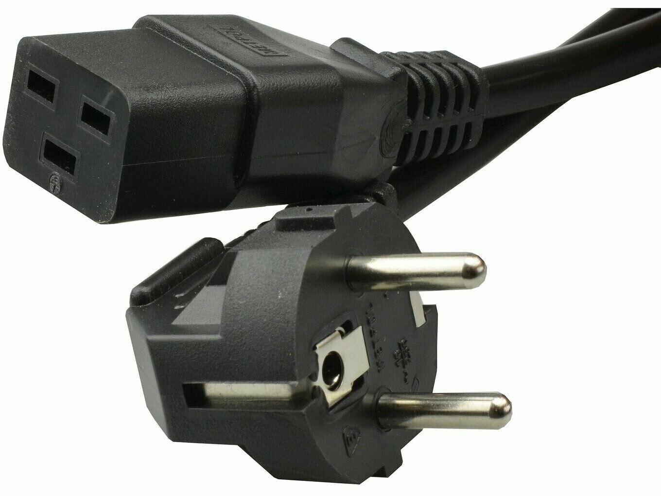 фото Кабель питания С19 сечение 3х2,5мм длина 1,5 метра / Кабель для майнинг оборудования / Кабель для асика