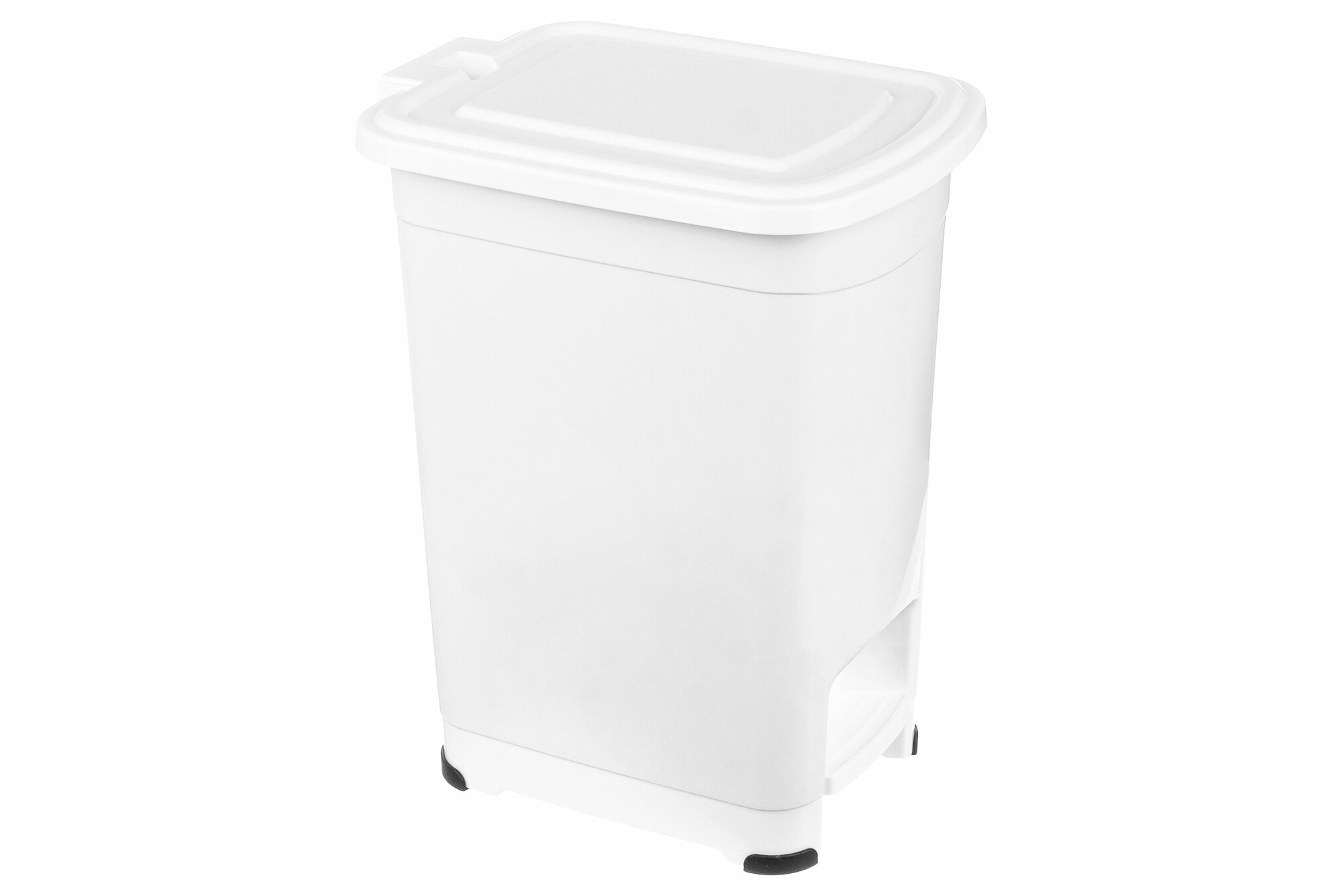 Контейнер для мусора 10 л 28х20,5х35,5 см El Casa Слим, белый, с педалью, с ведром - фотография № 7