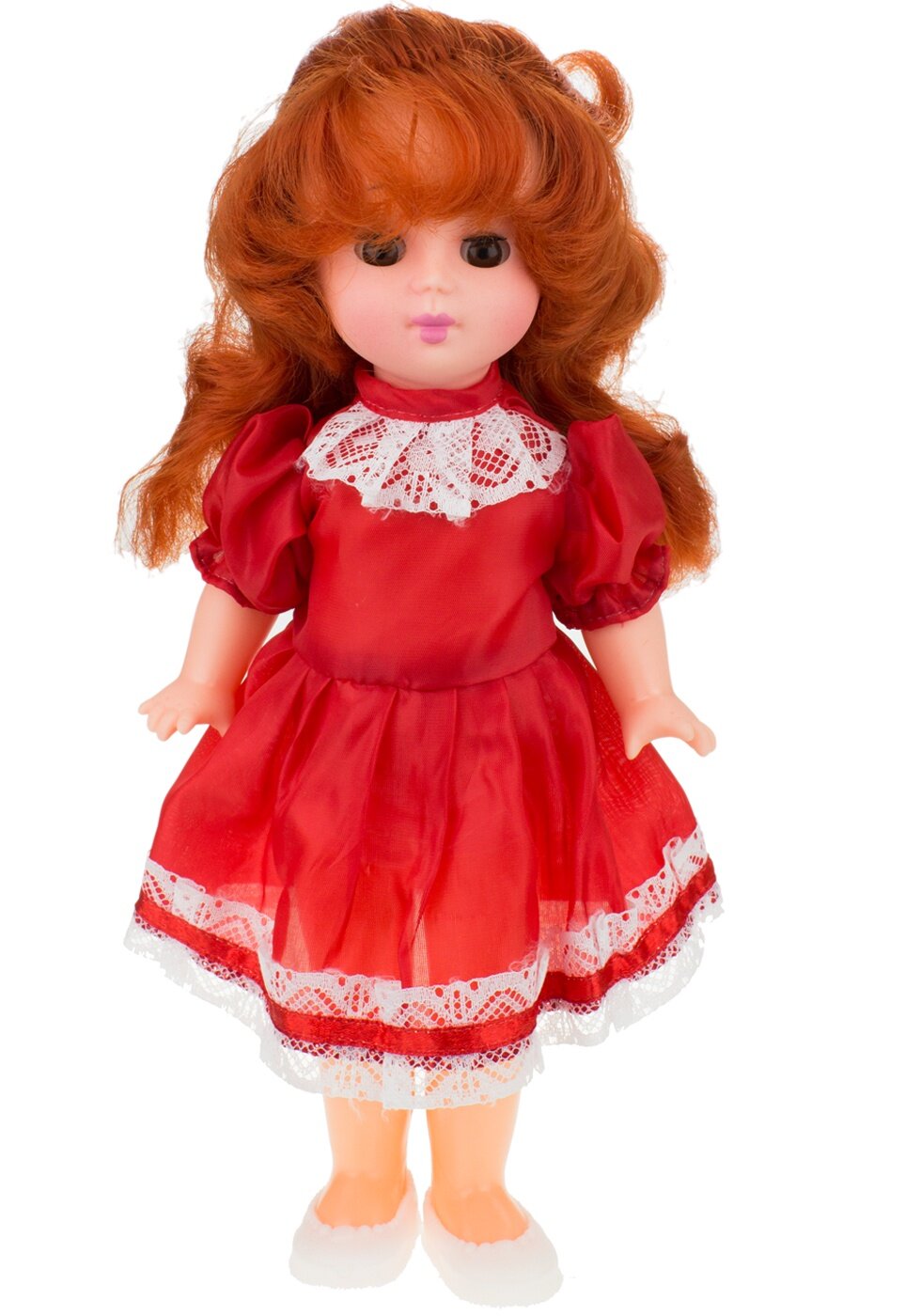 Кукла Ксюша М1, 35 см, в красном платье в коробке