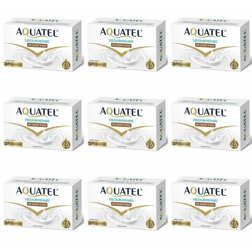 Aquatel Крем-мыло туалетное, Классическое, 90 г, 9 шт