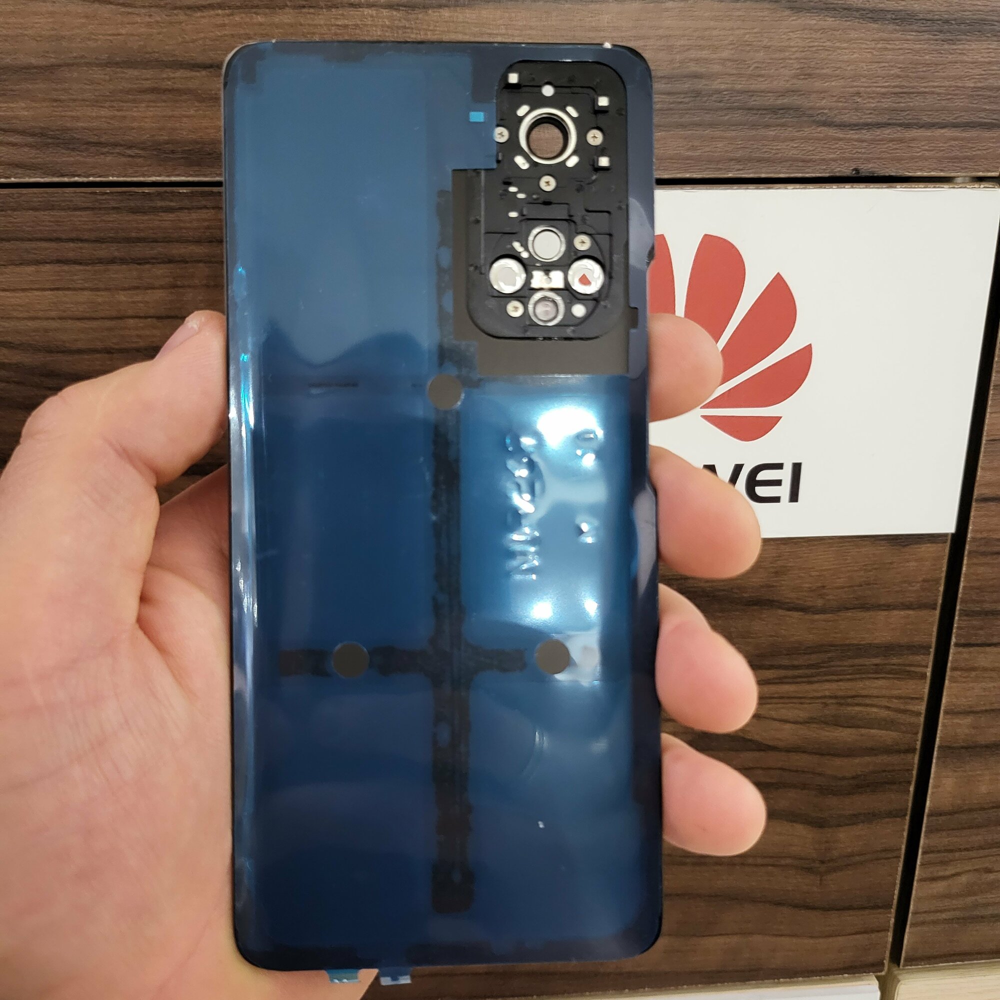 Крышка для Honor 50 - задняя стеклянная панель "Высокое качество" (чёрного цвета) — фото 1