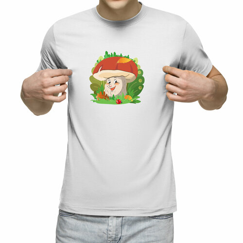 Футболка Us Basic, размер M, белый мужская футболка гриб в сомбреро с маракасами танцующий гриб s синий