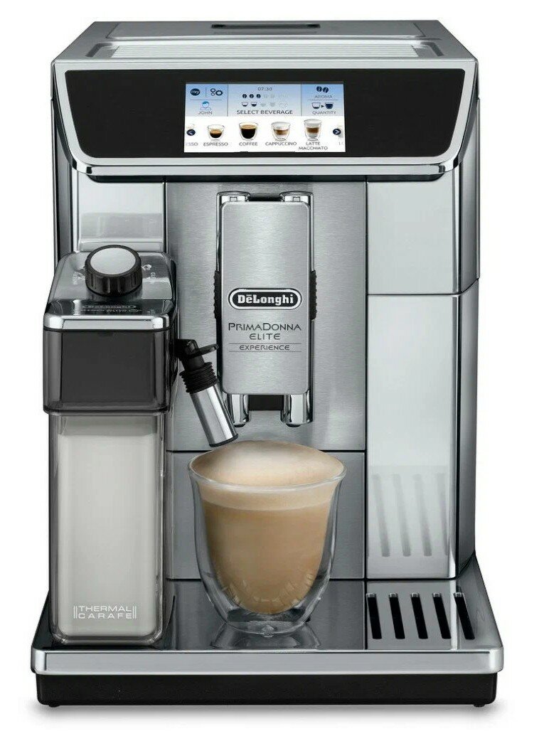 Кофемашина De'Longhi PrimaDonna Elite Experience ECAM 650.85. MS, металлик/черный