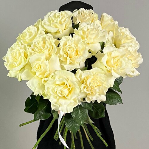 Букет из роз "Французская белая роза 15"