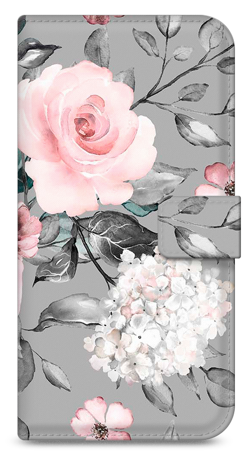 Чехол-книжка "Розы на сером" на Samsung Galaxy J8 / Самсунг Галакси Джей 8