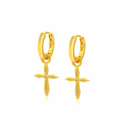 Серьги конго, размер 25 мм, золотистый